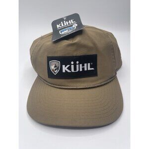 Kuhl Renegade Camp Hat Buckskin Khaki Flat Brim Truckers Hat Snapback‎